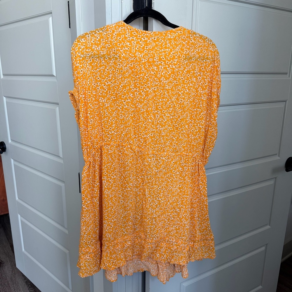 Free People One Fine Day Mini Dress in Yellow Combo - Picture 3 of 11